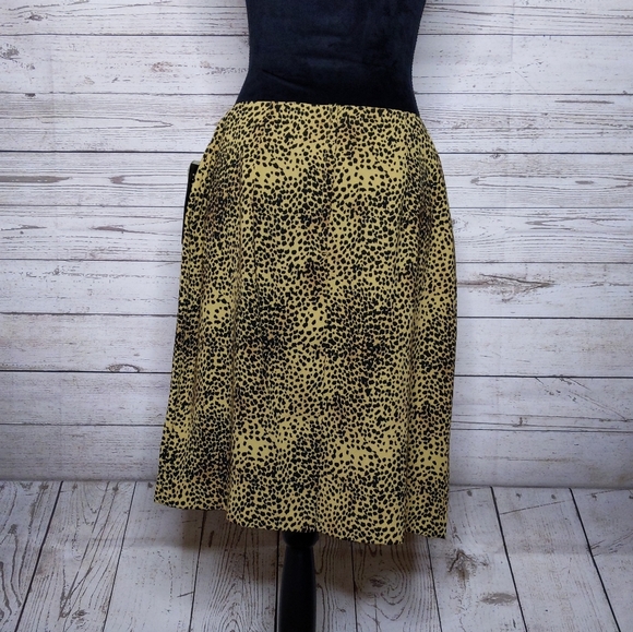 agb • vintage cheetah floral print pencil skirt - Picture 4 of 6